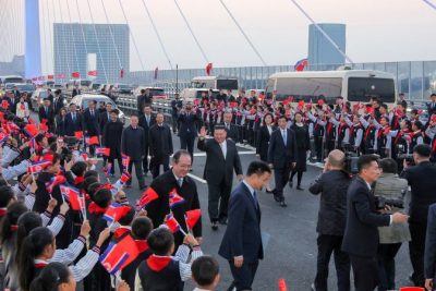 North Korea’s Kim crosses new bridge into China as trade ties warm
