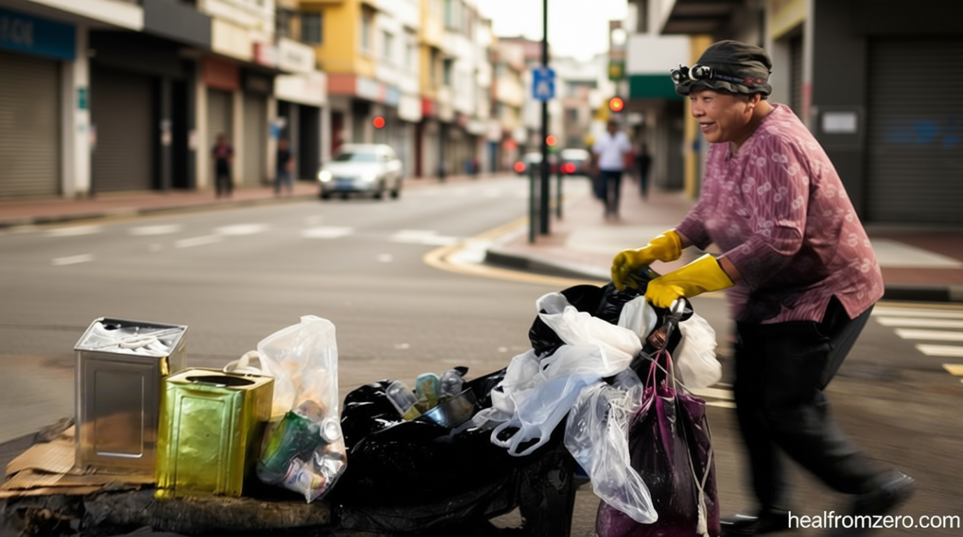 In a city of high-rises, ‘cardboard grannies’ collect waste for cash