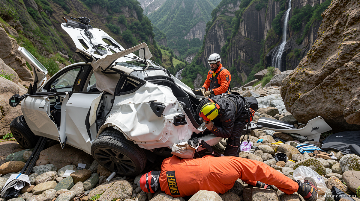 Charges dropped against California radiologist who drove Tesla carrying family off cliff