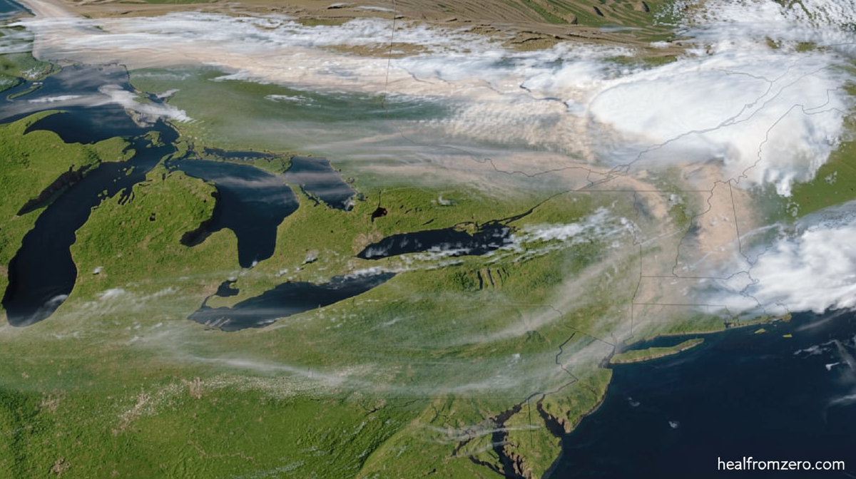 Dangerous smoke from Canadian wildfires moves into the Great Lakes and Northeast