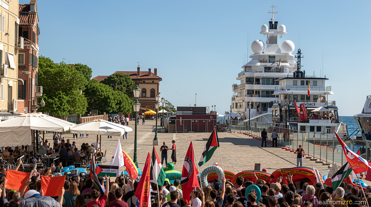 Venice protesters clash with police as Trump envoy’s mega yacht crashes their party