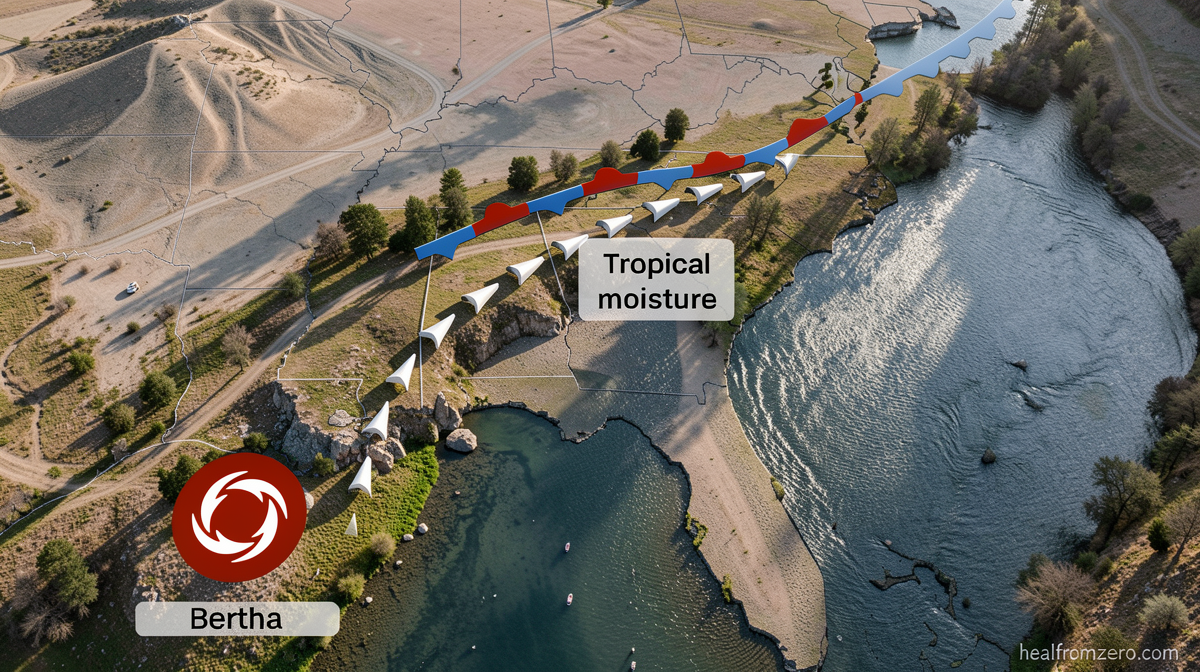 Tropical Storm Bertha heads for final Gulf landfall as it fuels bigger flooding rain threat in the East