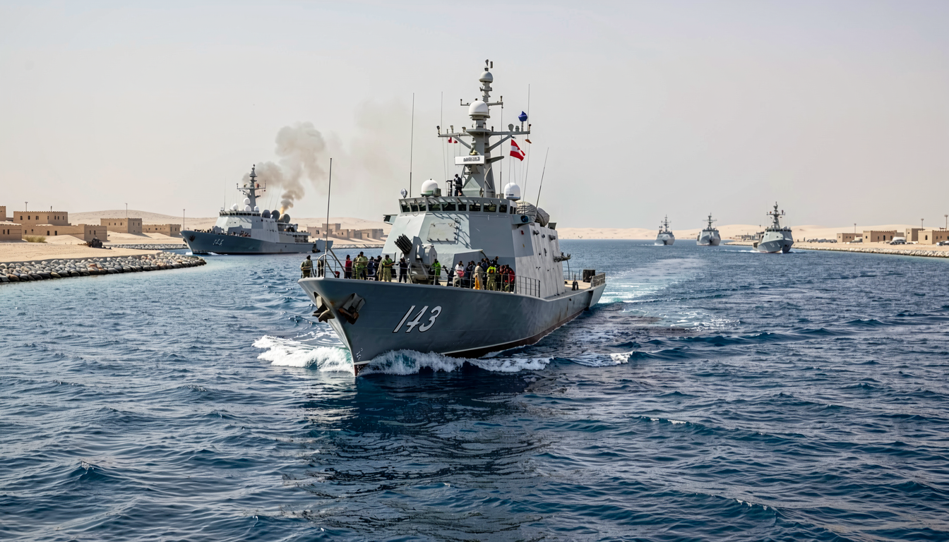 What is a naval blockade and how would it work in Strait of Hormuz?