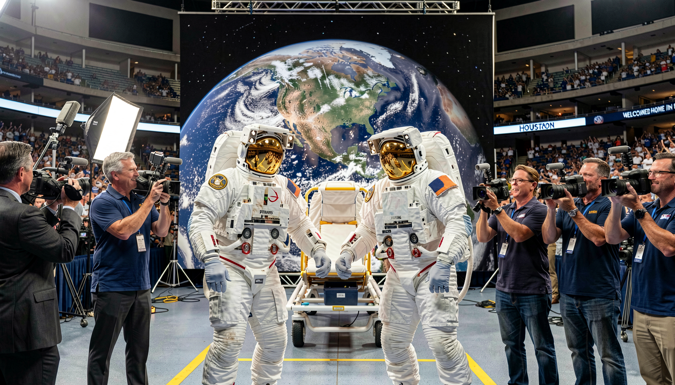 ‘It’s a special thing to be on Planet Earth’: Artemis crew welcomed home in Houston