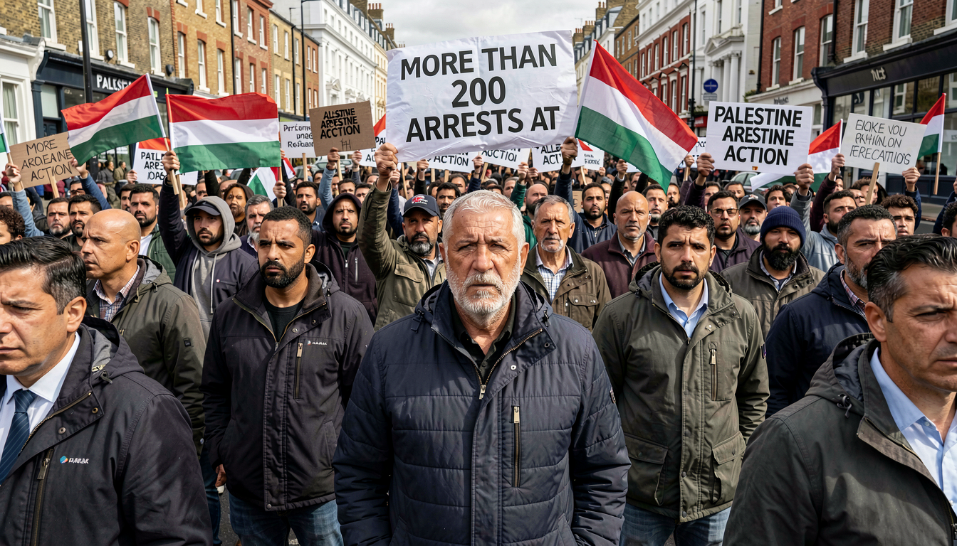 More than 200 arrests at Palestine Action protest