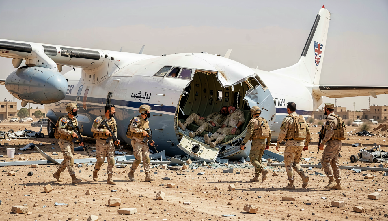 All six crew members killed after US refuelling plane crashes in Iraq