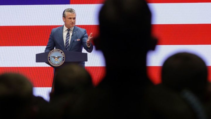 Hegseth announces new autonomous weapons command while repeating attacks on “woke” culture during speech to troops