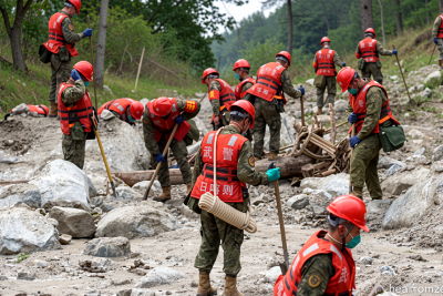 On the ground in China’s wiped-out border zone, the fate of hundreds is still unknown
