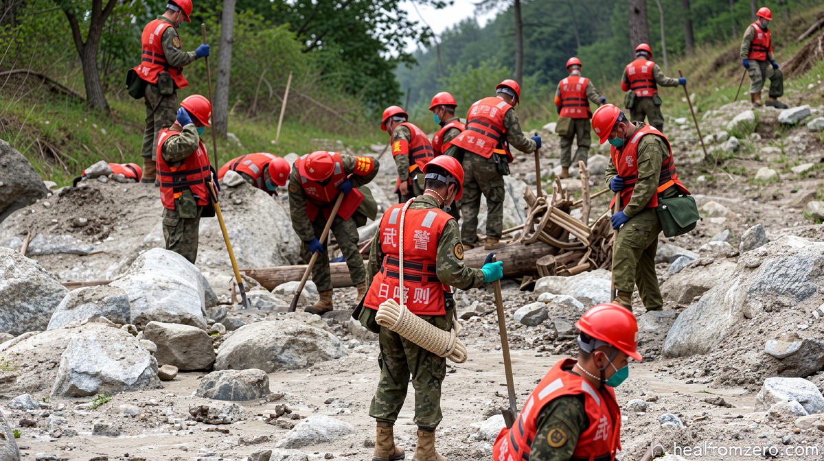 On the ground in China’s wiped-out border zone, the fate of hundreds is still unknown